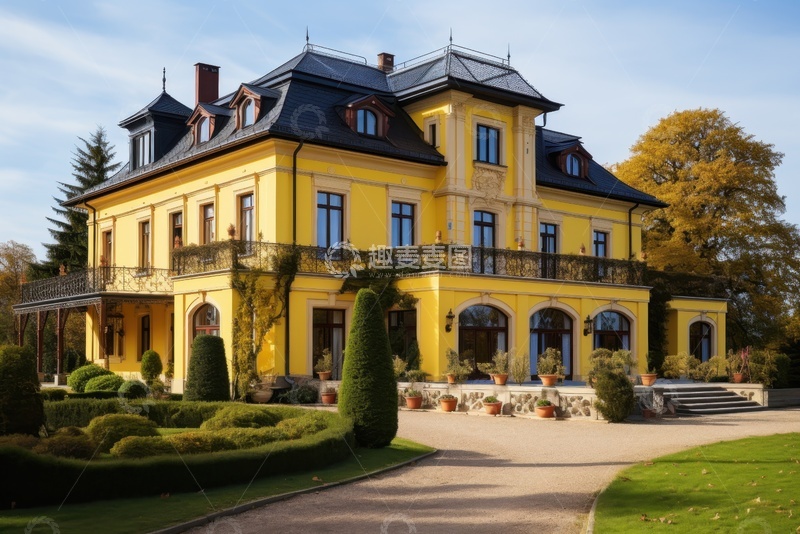 高清大图下载【趣麦麦图】城市建筑别墅