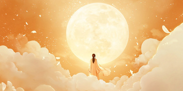 中秋赏月背景图