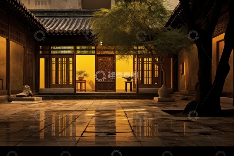 高清大图下载【趣麦麦图】古老大院瓦房建筑