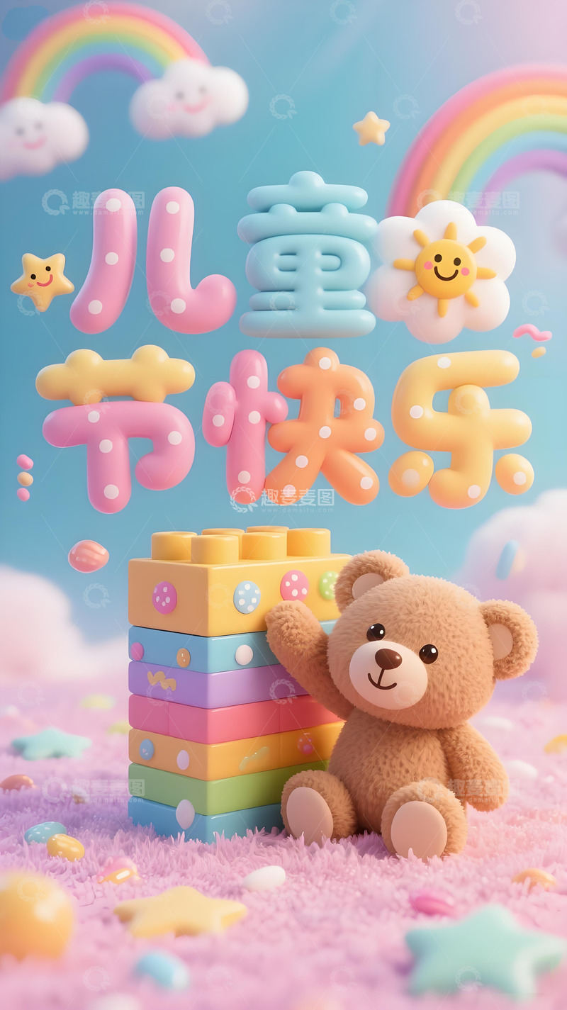 高清大图下载【趣麦麦图】六一儿童节海报19