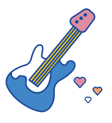 吉他卡通矢量元素