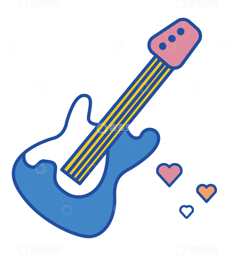 吉他卡通矢量元素