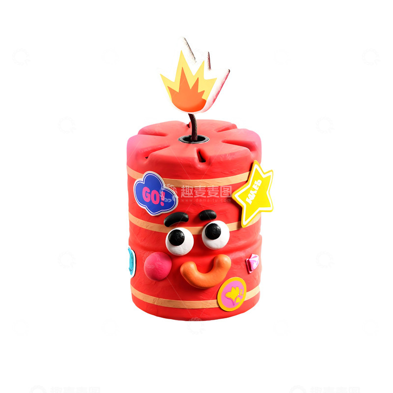 高清大图下载【趣麦麦图】爆竹新年元素2