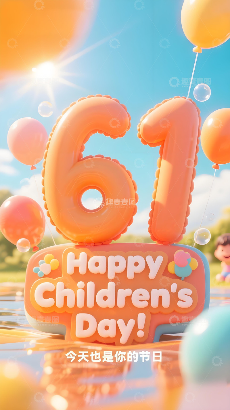 高清大图下载【趣麦麦图】六一儿童节海报48