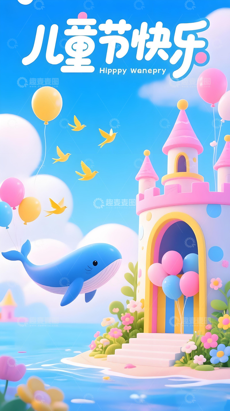 高清大图下载【趣麦麦图】六一儿童节海报87