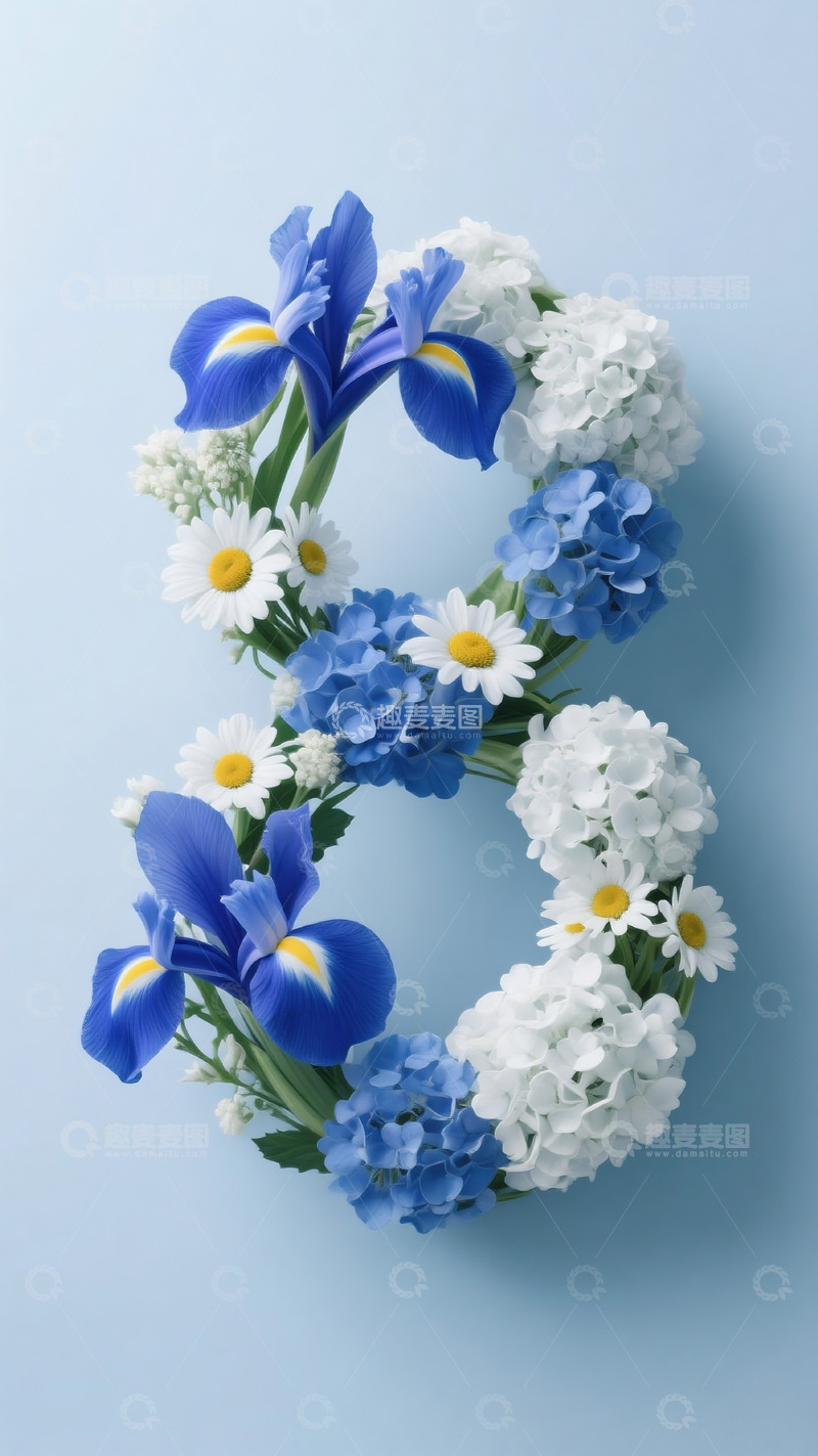 鲜花数字8