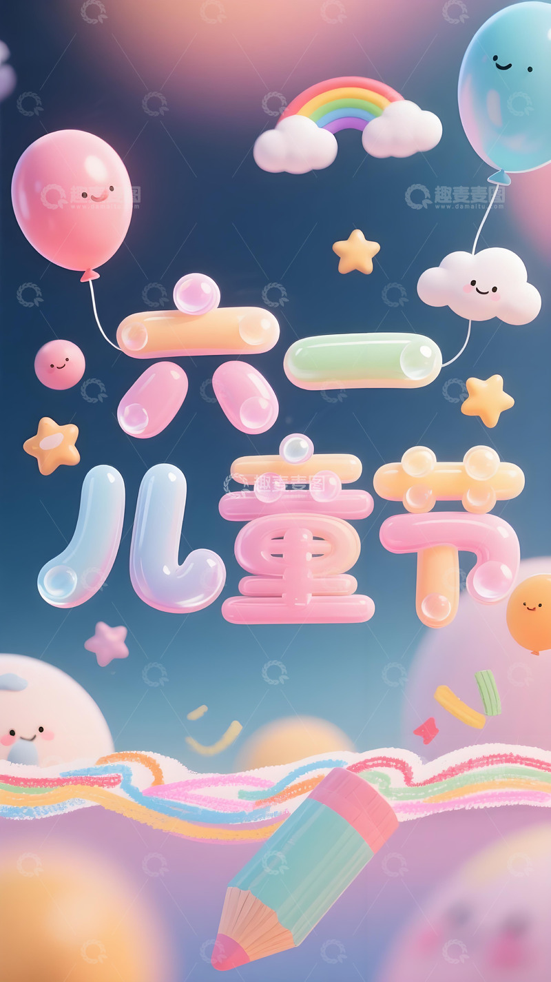 高清大图下载【趣麦麦图】六一儿童节海报61