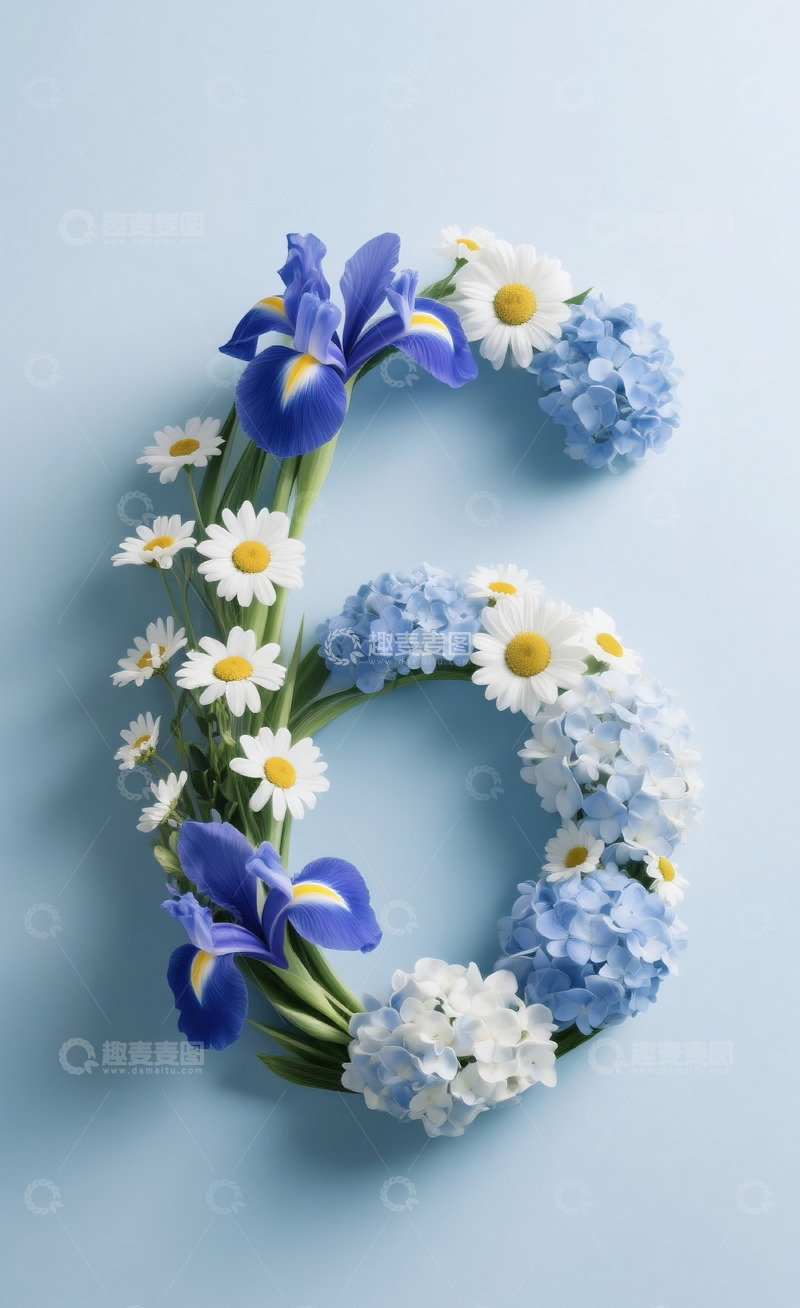 鲜花数字6