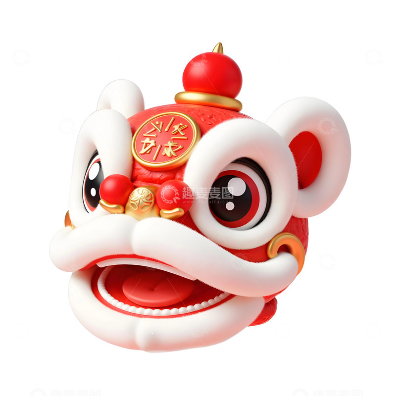 高清大图下载【趣麦麦图】狮子头新年元素