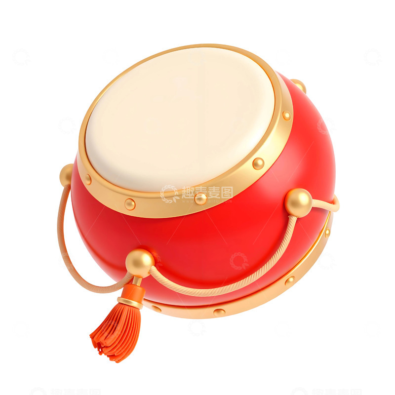 高清大图下载【趣麦麦图】钟鼓新年元素1