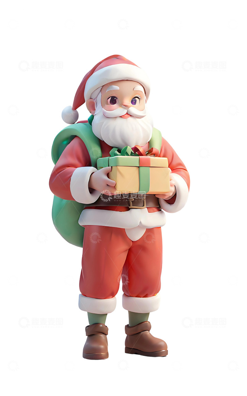 高清大图下载【趣麦麦图】圣诞老人元素1