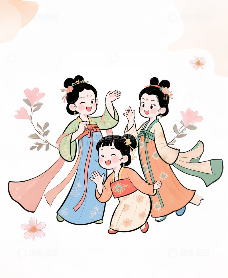 高清大图下载【趣麦麦图】古风漫画人物3