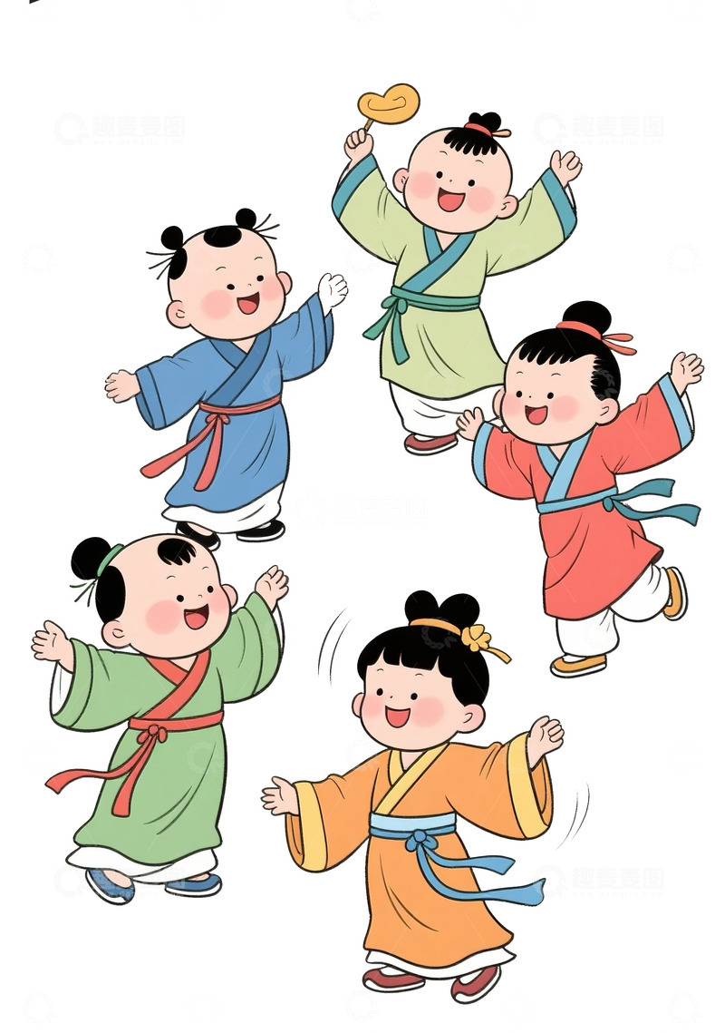 高清大图下载【趣麦麦图】欢乐的小孩10