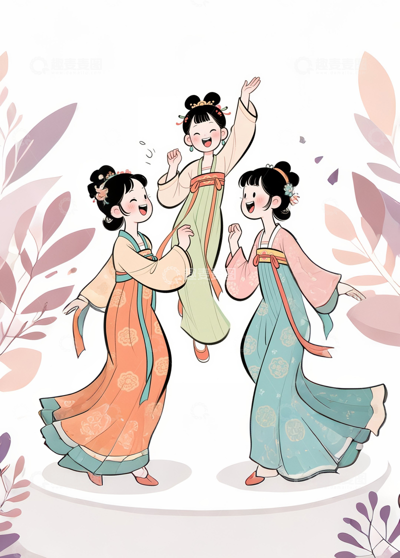 高清大图下载【趣麦麦图】古风漫画人物2