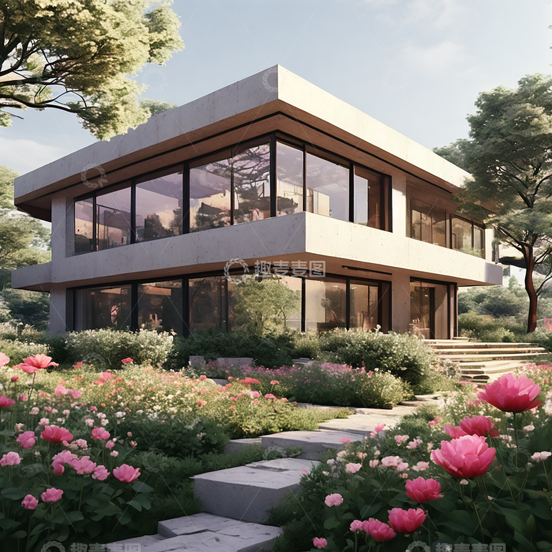 高清大图下载【趣麦麦图】现代简约别墅110