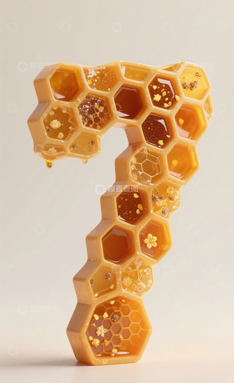 高清大图下载【趣麦麦图】蜂巢数字71