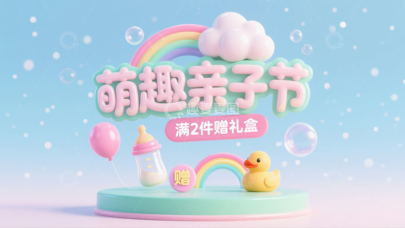 高清大图下载【趣麦麦图】萌趣亲子节1