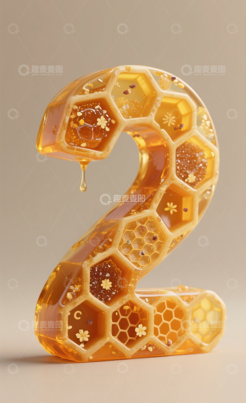 高清大图下载【趣麦麦图】蜂巢数字21