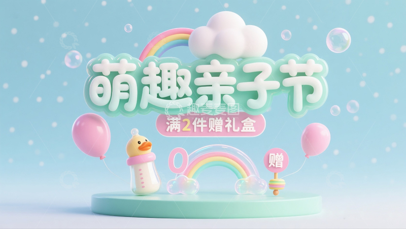 高清大图下载【趣麦麦图】萌趣亲子节