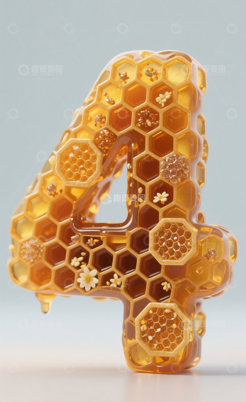 高清大图下载【趣麦麦图】蜂巢数字41