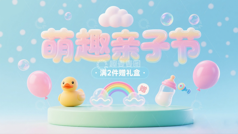 高清大图下载【趣麦麦图】萌趣亲子节3