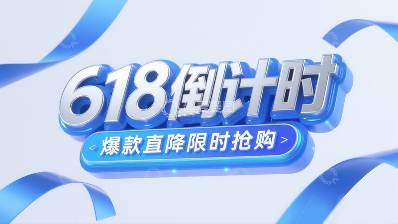高清大图下载【趣麦麦图】618倒计时