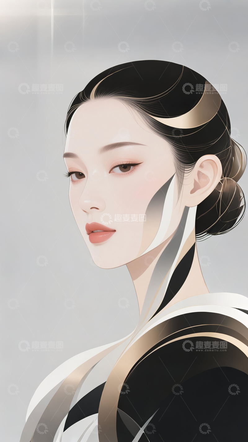 高清大图下载【趣麦麦图】抽象风格医美形象5