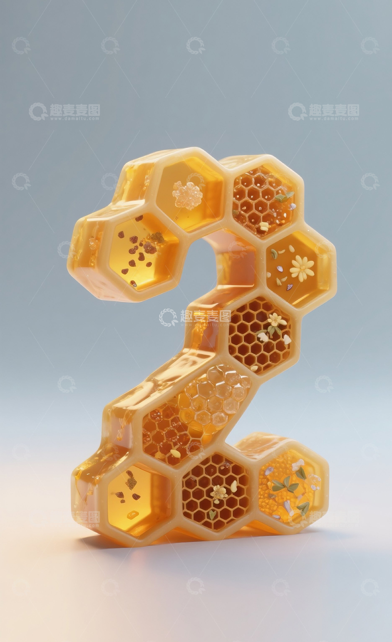 高清大图下载【趣麦麦图】蜂巢数字2