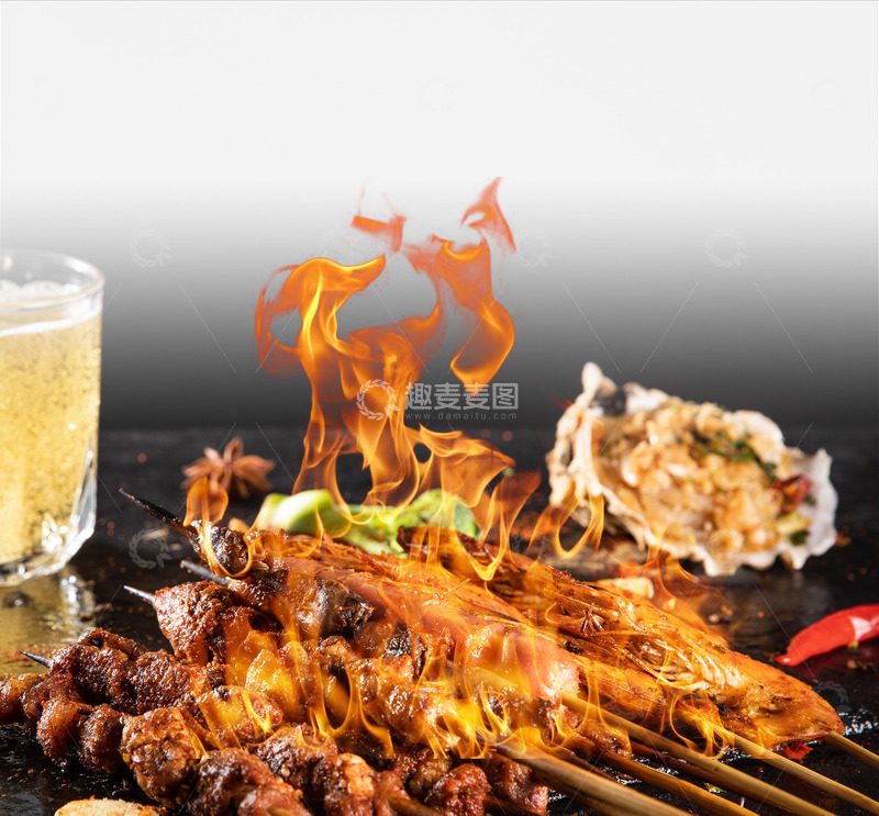 高清大图下载【趣麦麦图】自助特色烧烤美食文化1