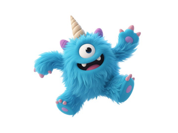 蓝色开心小怪兽1