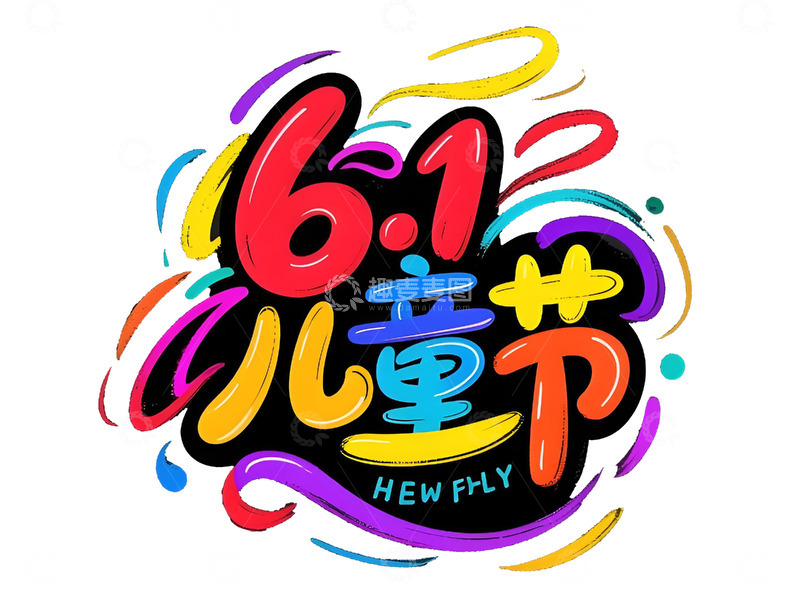 高清大图下载【趣麦麦图】六一儿童节字体设计2