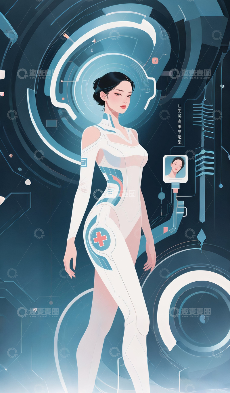 高清大图下载【趣麦麦图】医美整形形象6