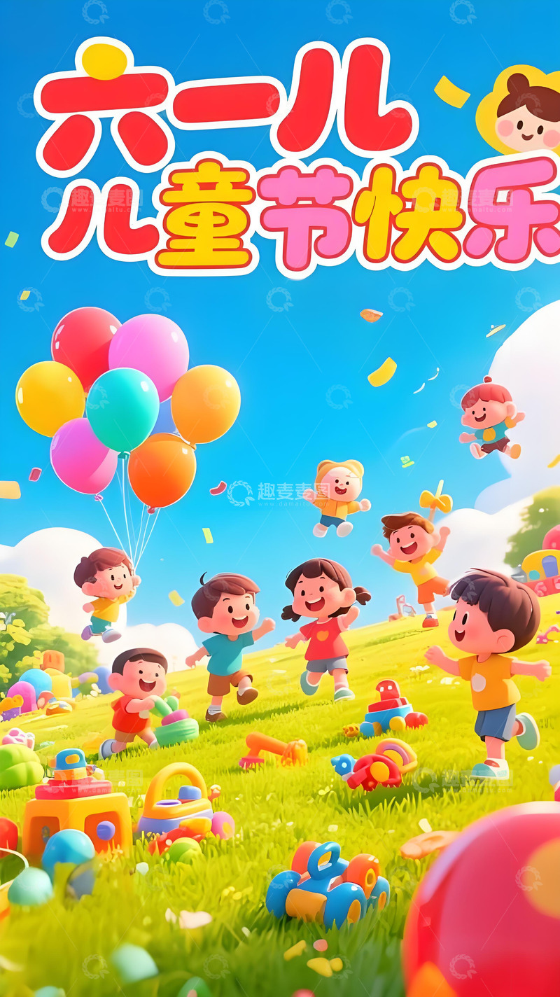 高清大图下载【趣麦麦图】儿童节海报18
