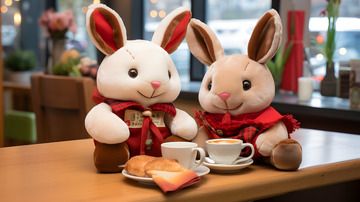 毛绒玩具室内摆拍