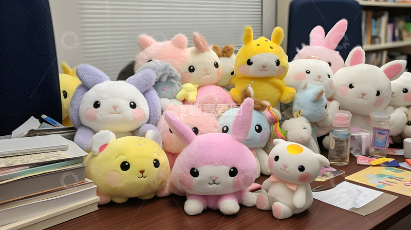 高清大图下载【趣麦麦图】毛绒玩具室内摆拍1