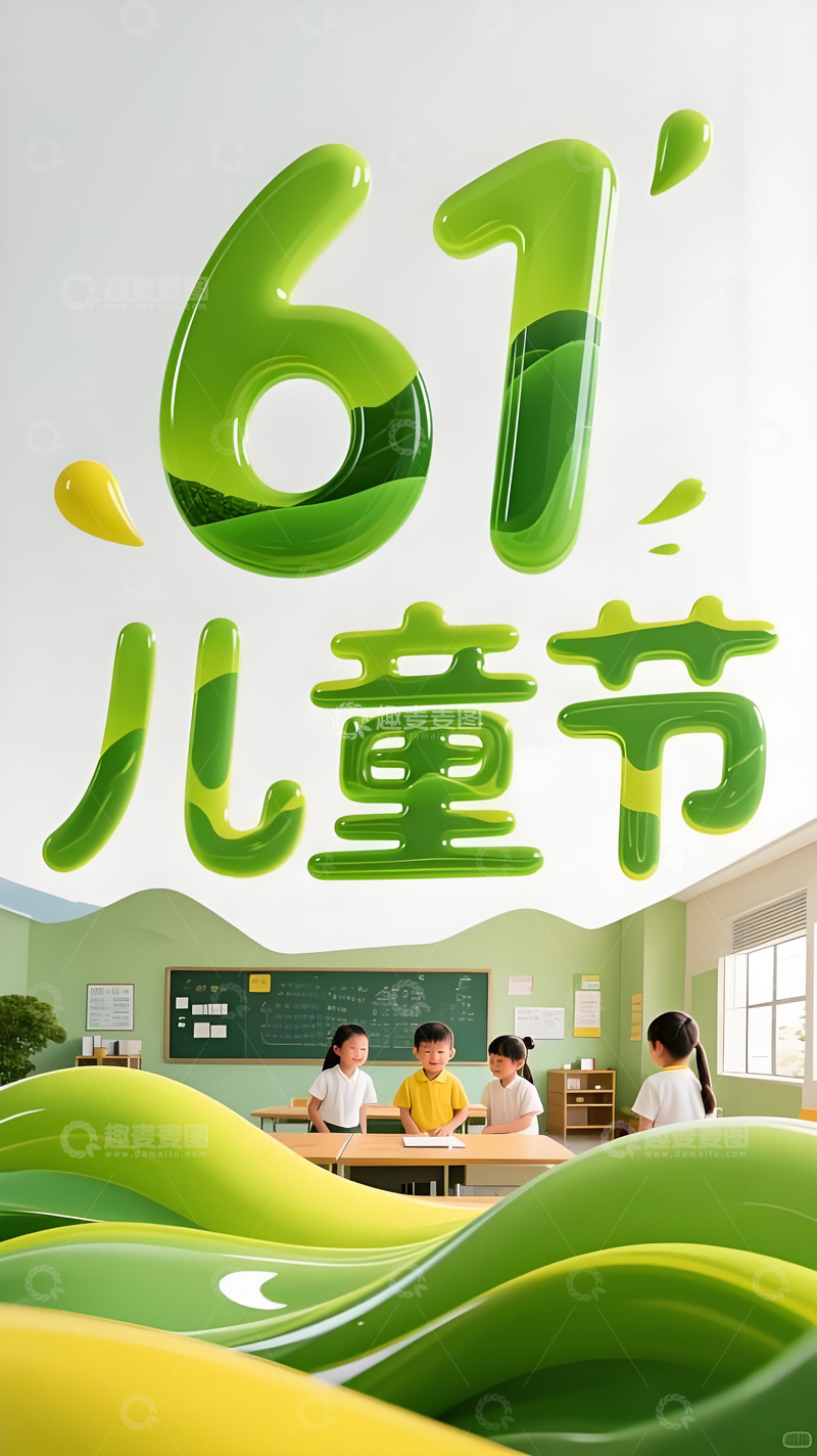 高清大图下载【趣麦麦图】儿童节海报6