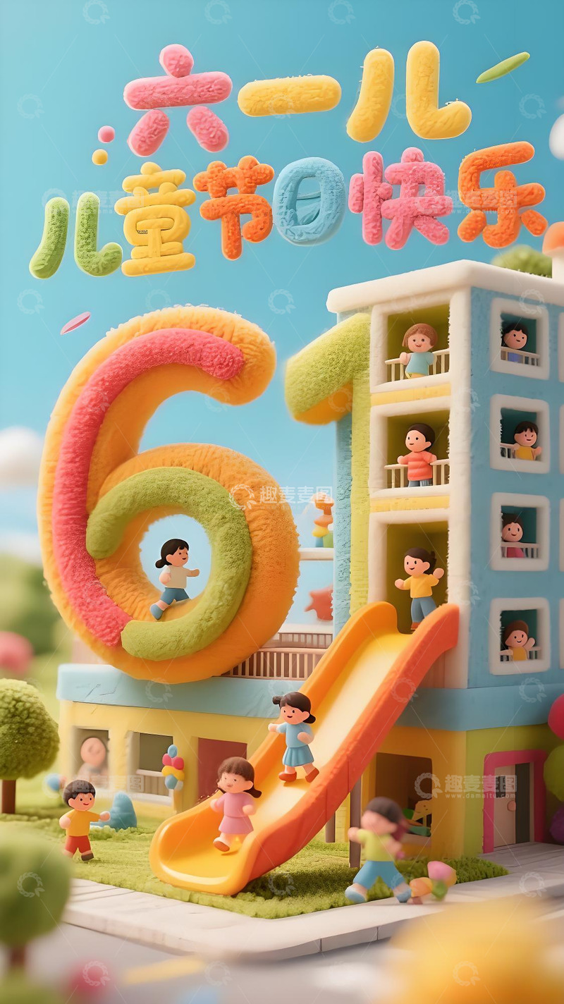 高清大图下载【趣麦麦图】儿童节海报30