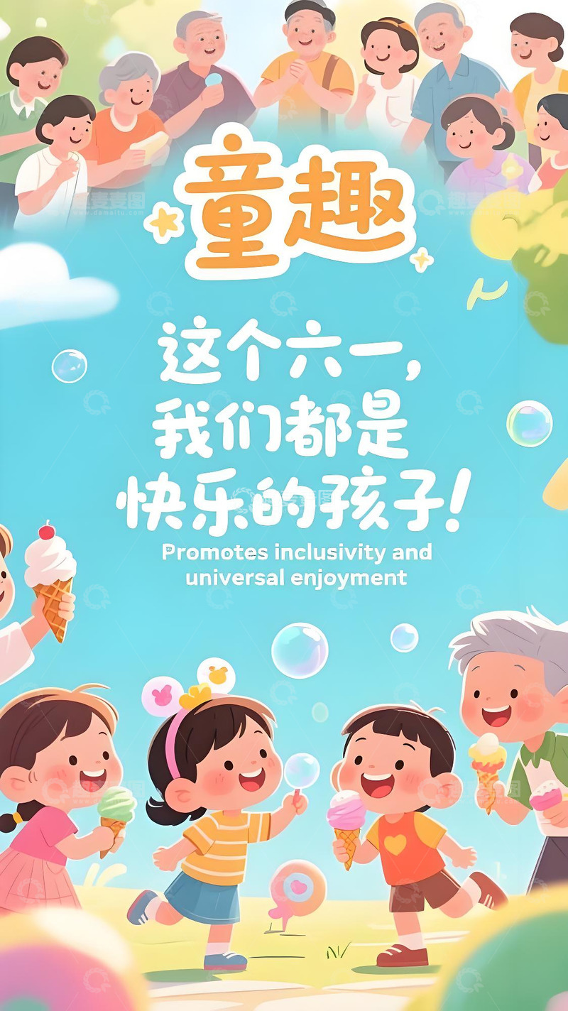高清大图下载【趣麦麦图】儿童节海报38