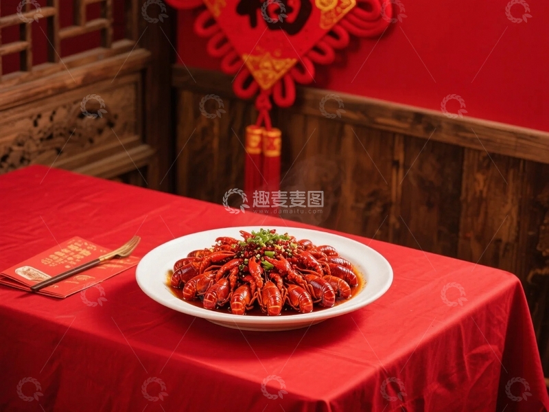 高清大图下载【趣麦麦图】鲜香的麻辣小龙虾1