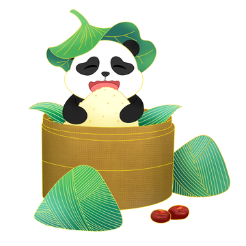 吃粽子的熊猫