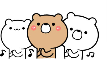 卡通元素可爱熊唱歌2