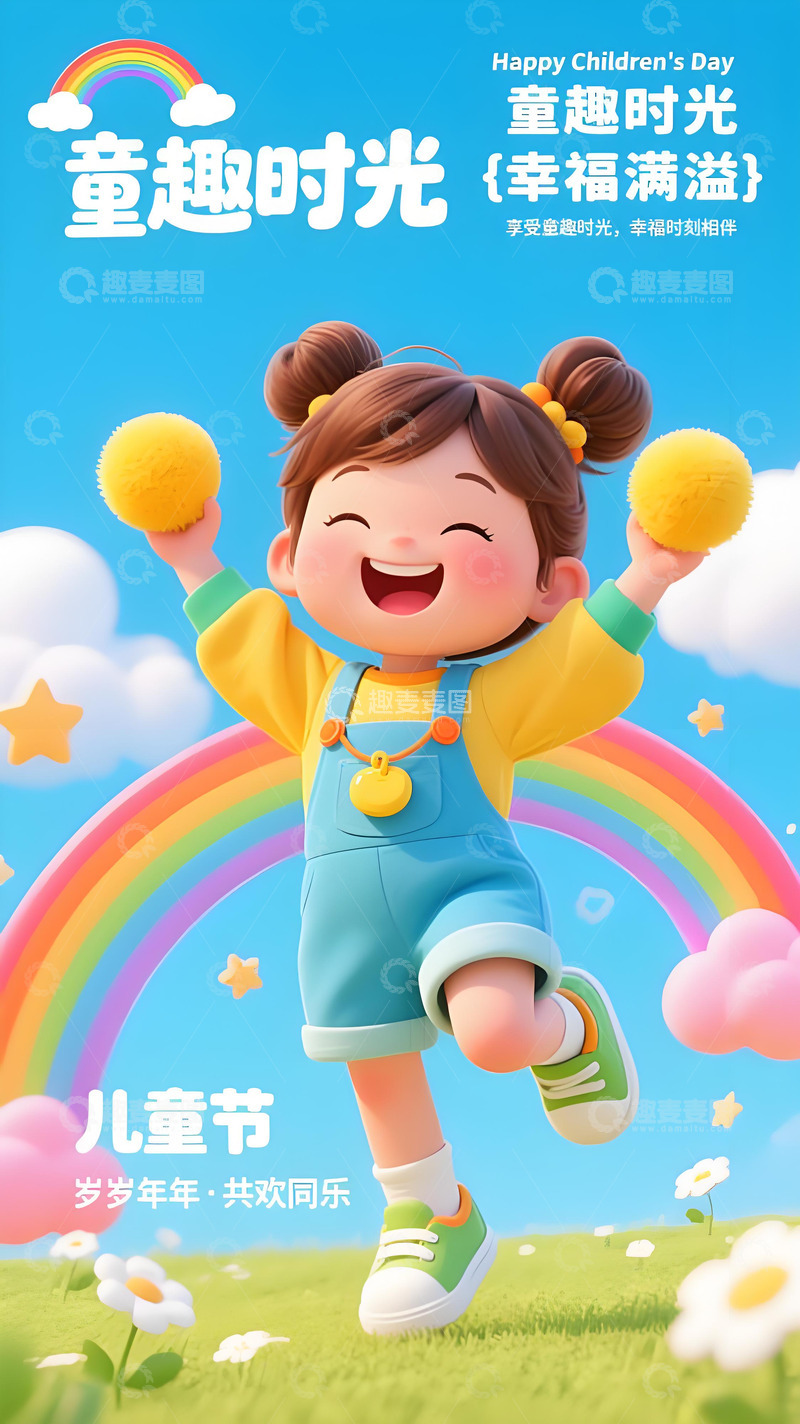 高清大图下载【趣麦麦图】儿童节海报49