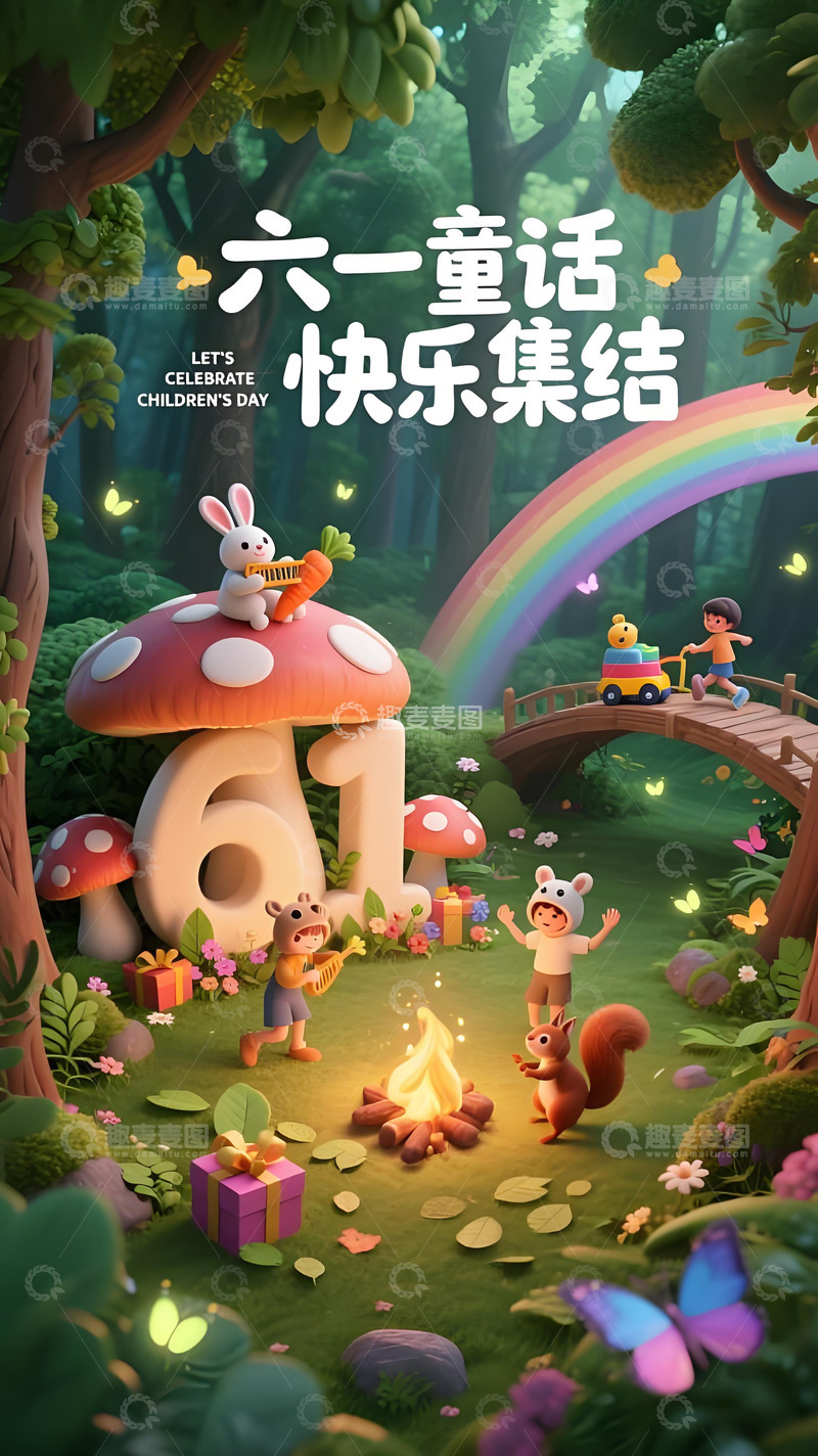 高清大图下载【趣麦麦图】儿童节海报57