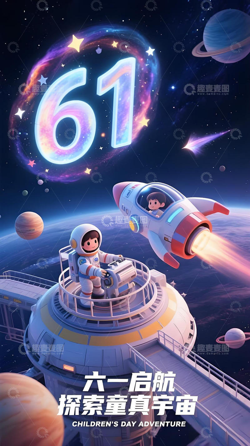 高清大图下载【趣麦麦图】儿童节海报64