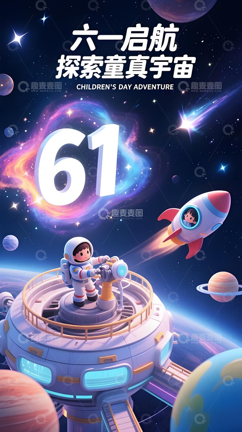 高清大图下载【趣麦麦图】儿童节海报50