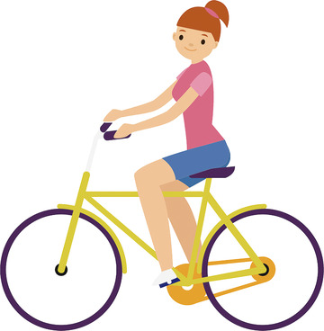 自行车出行素材