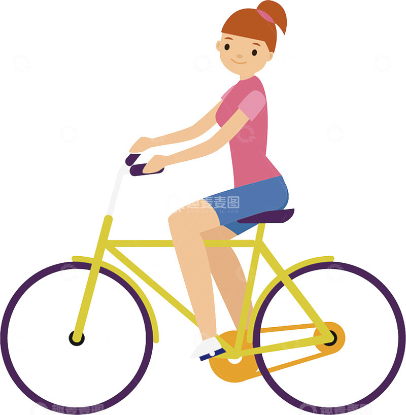 自行车出行素材