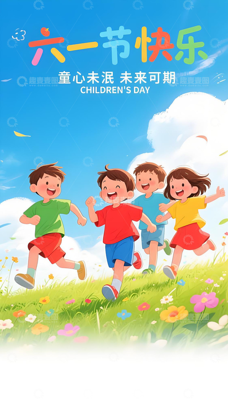 高清大图下载【趣麦麦图】儿童节海报81
