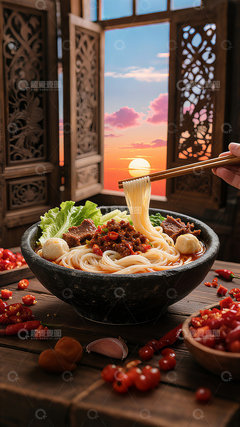 高清大图下载【趣麦麦图】云南过桥米线