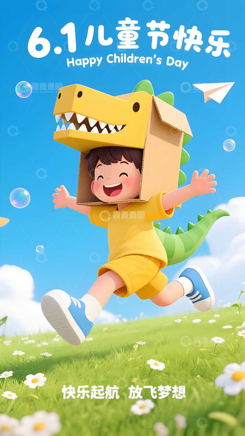 高清大图下载【趣麦麦图】儿童节海报94